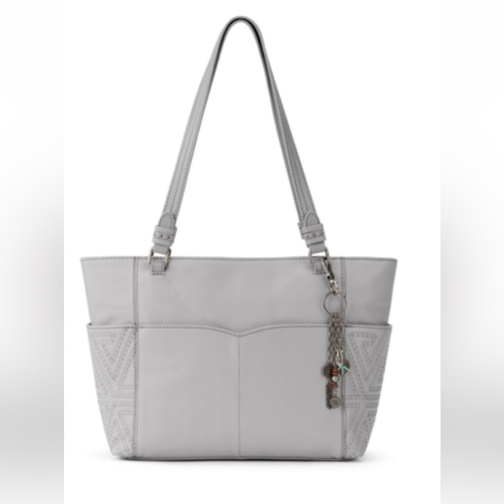 The Sak Sequoia tote in gray leather